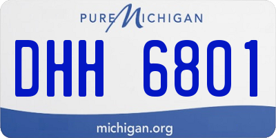 MI license plate DHH6801