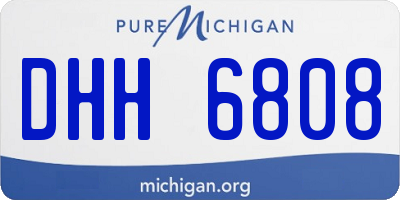 MI license plate DHH6808