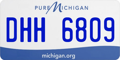MI license plate DHH6809