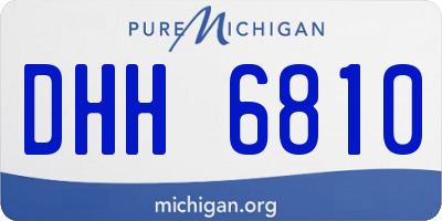 MI license plate DHH6810