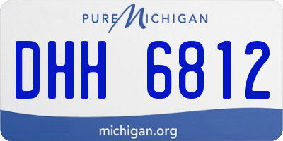 MI license plate DHH6812