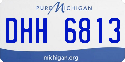 MI license plate DHH6813