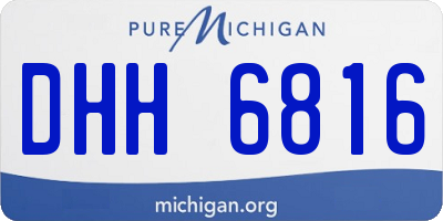 MI license plate DHH6816