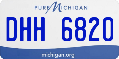 MI license plate DHH6820