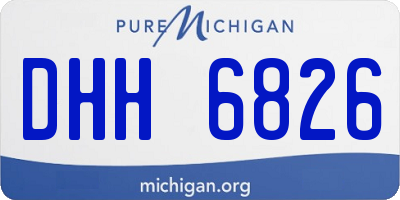MI license plate DHH6826
