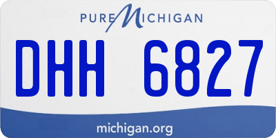 MI license plate DHH6827