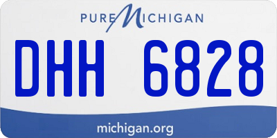 MI license plate DHH6828