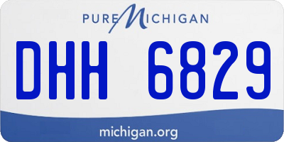 MI license plate DHH6829