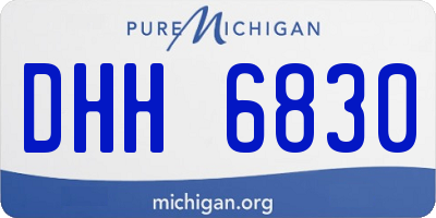 MI license plate DHH6830