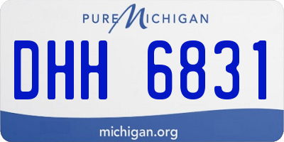 MI license plate DHH6831