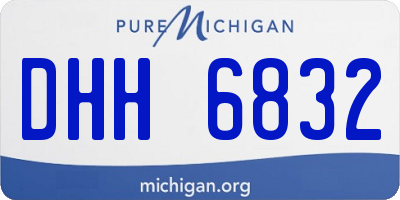 MI license plate DHH6832
