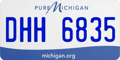 MI license plate DHH6835