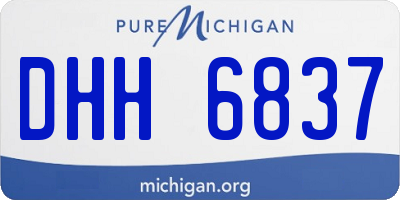 MI license plate DHH6837