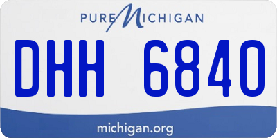 MI license plate DHH6840