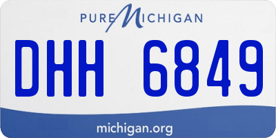 MI license plate DHH6849