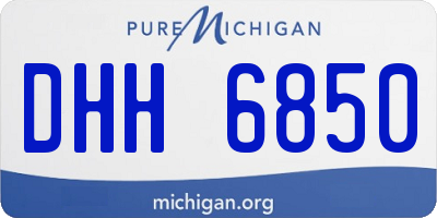 MI license plate DHH6850