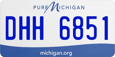 MI license plate DHH6851