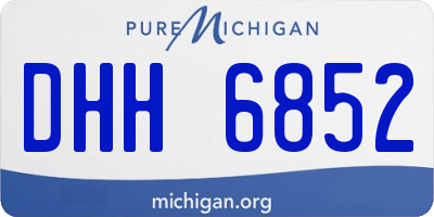 MI license plate DHH6852