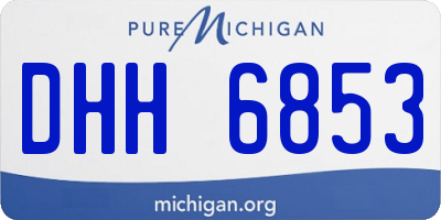 MI license plate DHH6853