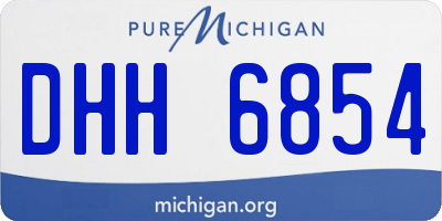 MI license plate DHH6854