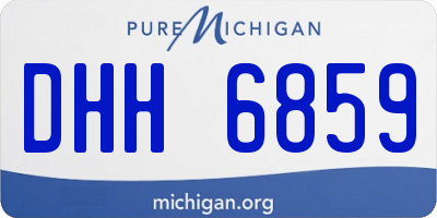 MI license plate DHH6859