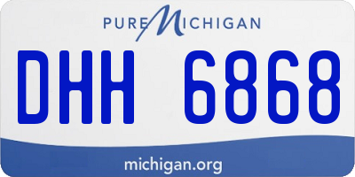 MI license plate DHH6868