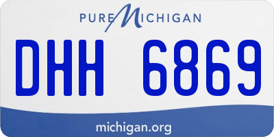 MI license plate DHH6869