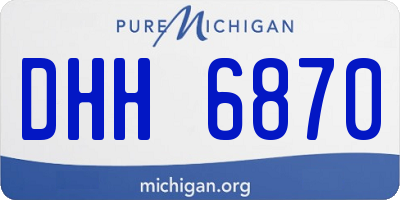 MI license plate DHH6870