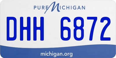 MI license plate DHH6872