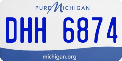 MI license plate DHH6874