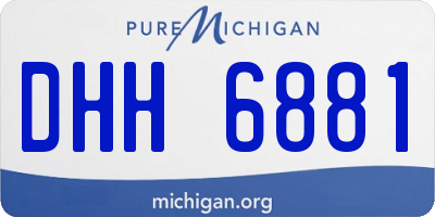 MI license plate DHH6881
