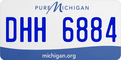 MI license plate DHH6884