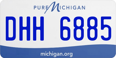 MI license plate DHH6885