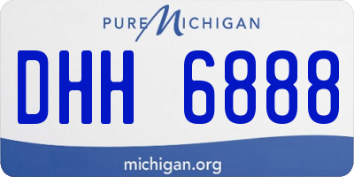 MI license plate DHH6888