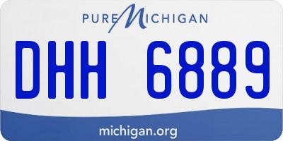 MI license plate DHH6889
