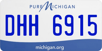 MI license plate DHH6915