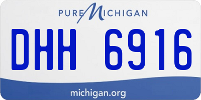 MI license plate DHH6916