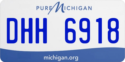 MI license plate DHH6918