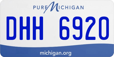 MI license plate DHH6920