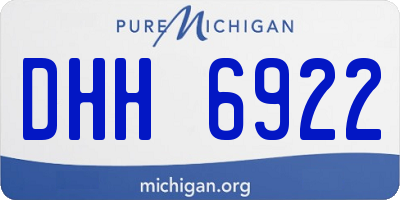 MI license plate DHH6922