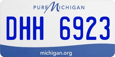 MI license plate DHH6923