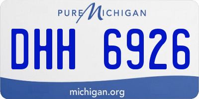 MI license plate DHH6926