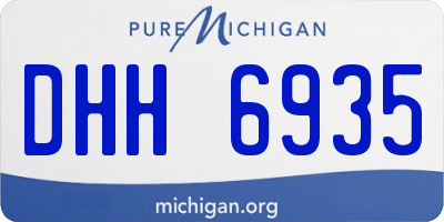 MI license plate DHH6935
