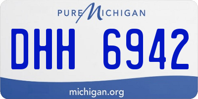 MI license plate DHH6942