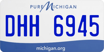 MI license plate DHH6945