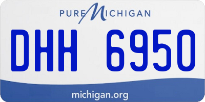 MI license plate DHH6950