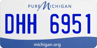 MI license plate DHH6951