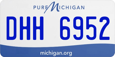 MI license plate DHH6952