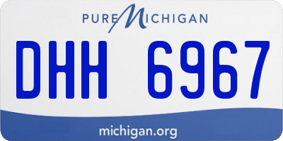 MI license plate DHH6967