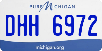 MI license plate DHH6972